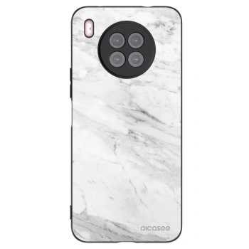 Picasee fekete szilikon tok az alábbi mobiltelefonokra Huawei Nova 8i - White marble