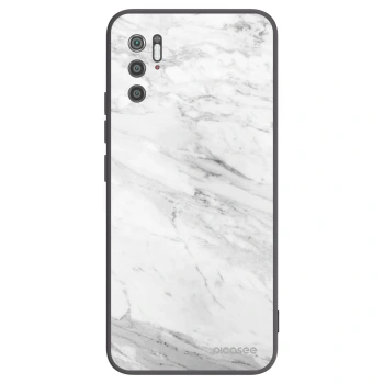 Picasee fekete szilikon tok az alábbi mobiltelefonokra Xiaomi Poco M3 Pro 5G - White marble