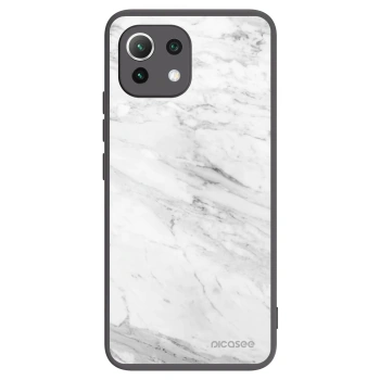 Picasee fekete szilikon tok az alábbi mobiltelefonokra Xiaomi 11 Lite 5G NE - White marble