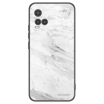 Picasee fekete szilikon tok az alábbi mobiltelefonokra Vivo Y33s - White marble