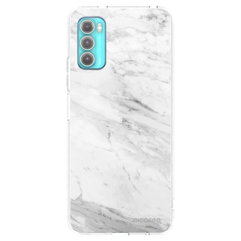 Picasee átlátszó szilikon tok az alábbi mobiltelefonokra Motorola Moto G60 - White marble
