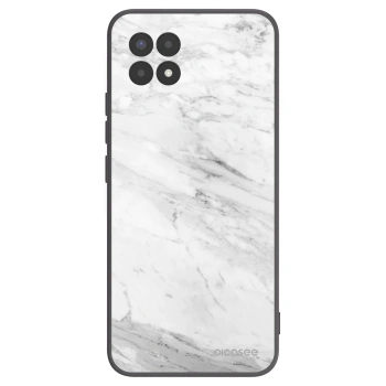 Picasee fekete szilikon tok az alábbi mobiltelefonokra Realme 8i - White marble