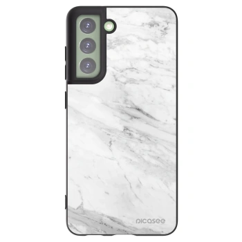 Picasee fekete szilikon tok az alábbi mobiltelefonokra Samsung Galaxy S21 FE 5G - White marble