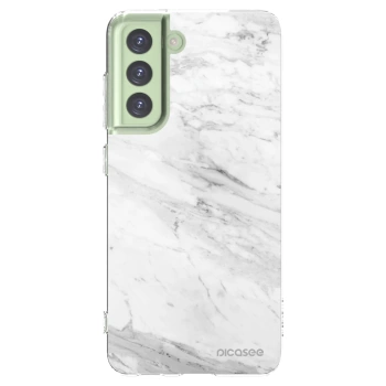 Picasee átlátszó szilikon tok az alábbi mobiltelefonokra Samsung Galaxy S21 FE 5G - White marble
