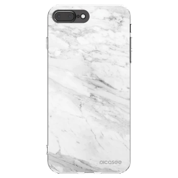 Picasee átlátszó szilikon tok az alábbi mobiltelefonokra Apple iPhone 7 Plus - White marble