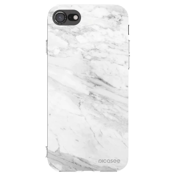 Picasee átlátszó szilikon tok az alábbi mobiltelefonokra Apple iPhone SE 2022 - White marble