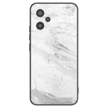 Picasee fekete szilikon tok az alábbi mobiltelefonokra Realme 9 Pro 5G - White marble
