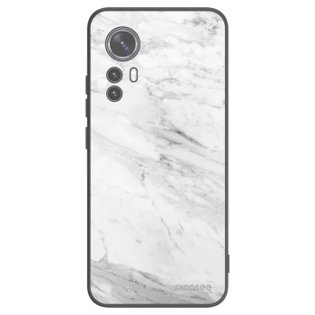 Picasee fekete szilikon tok az alábbi mobiltelefonokra Xiaomi 12 - White marble