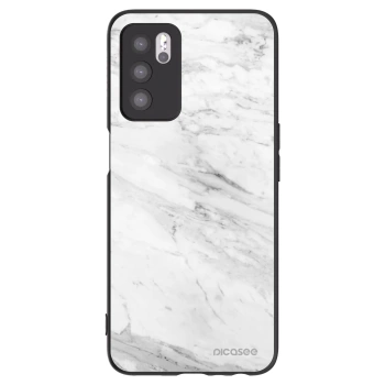 Picasee fekete szilikon tok az alábbi mobiltelefonokra OPPO A16s - White marble