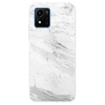 Picasee átlátszó szilikon tok az alábbi mobiltelefonokra Vivo Y01 - White marble