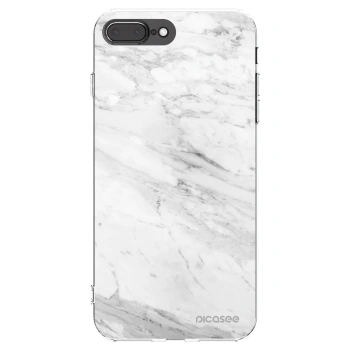 Picasee átlátszó szilikon tok az alábbi mobiltelefonokra Apple iPhone 8 Plus - White marble
