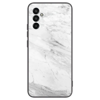 Picasee fekete szilikon tok az alábbi mobiltelefonokra Samsung Galaxy M13 M135F - White marble