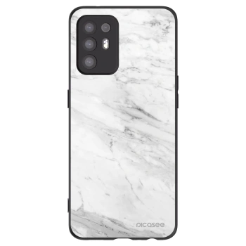 Picasee fekete szilikon tok az alábbi mobiltelefonokra OPPO A94 5G - White marble