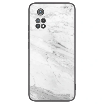 Picasee fekete szilikon tok az alábbi mobiltelefonokra Xiaomi Poco M4 Pro - White marble