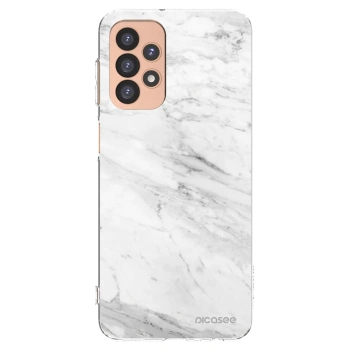 Picasee átlátszó szilikon tok az alábbi mobiltelefonokra Samsung Galaxy A23 A236B 5G - White marble