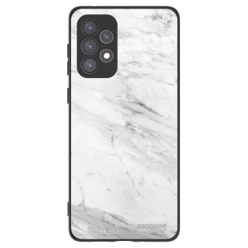 Picasee fekete szilikon tok az alábbi mobiltelefonokra Samsung Galaxy A73 5G - White marble