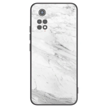 Picasee fekete szilikon tok az alábbi mobiltelefonokra Xiaomi Redmi Note 11S 5G - White marble