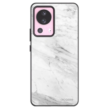 Picasee fekete szilikon tok az alábbi mobiltelefonokra Xiaomi 13 Lite - White marble