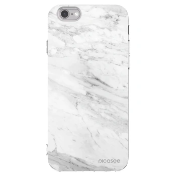Picasee átlátszó szilikon tok az alábbi mobiltelefonokra Apple iPhone 6/6S - White marble