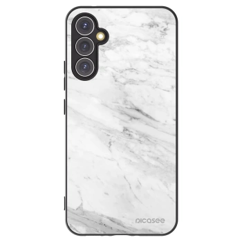 Picasee fekete szilikon tok az alábbi mobiltelefonokra Samsung Galaxy A34 5G A346B - White marble