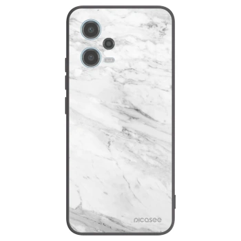 Picasee fekete szilikon tok az alábbi mobiltelefonokra Xiaomi Redmi Note 12 5G - White marble
