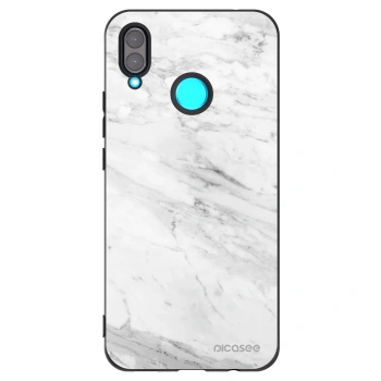 Picasee fekete szilikon tok az alábbi mobiltelefonokra Huawei Nova 3 - White marble