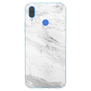 Picasee átlátszó szilikon tok az alábbi mobiltelefonokra Huawei Nova 3i - White marble