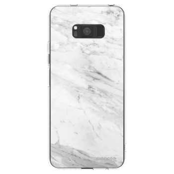 Picasee átlátszó szilikon tok az alábbi mobiltelefonokra Samsung Galaxy S8 G950F - White marble