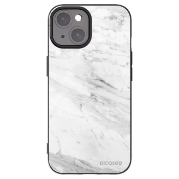 Picasee fekete szilikon tok az alábbi mobiltelefonokra Apple iPhone 15 - White marble