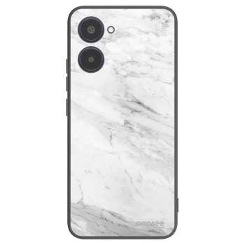 Picasee fekete szilikon tok az alábbi mobiltelefonokra Realme 10 4G - White marble