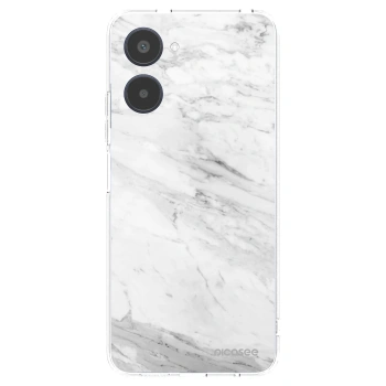Picasee átlátszó szilikon tok az alábbi mobiltelefonokra Realme 10 4G - White marble
