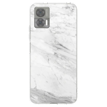 Picasee átlátszó szilikon tok az alábbi mobiltelefonokra Motorola Edge 30 Neo - White marble