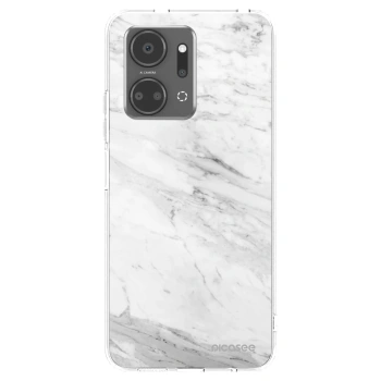 Picasee átlátszó szilikon tok az alábbi mobiltelefonokra Honor X7a - White marble