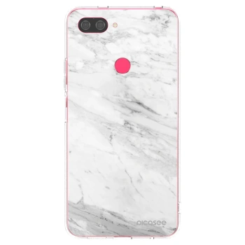 Picasee átlátszó szilikon tok az alábbi mobiltelefonokra Xiaomi Mi 8 Lite - White marble