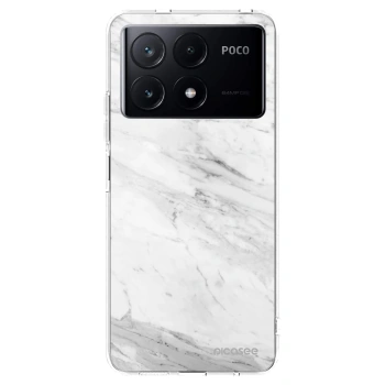 Picasee átlátszó szilikon tok az alábbi mobiltelefonokra Xiaomi Poco X6 Pro - White marble