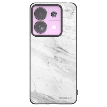 Picasee fekete szilikon tok az alábbi mobiltelefonokra Xiaomi Redmi Note 13 Pro 5G - White marble