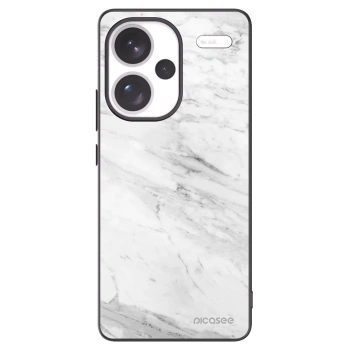 Picasee fekete szilikon tok az alábbi mobiltelefonokra Xiaomi Redmi Note 13 Pro+ 5G - White marble