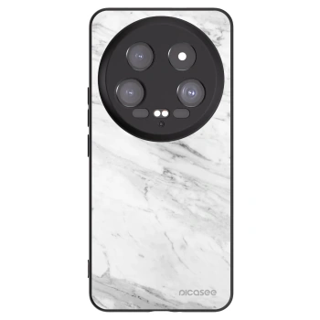 Picasee fekete szilikon tok az alábbi mobiltelefonokra Xiaomi 14 Ultra - White marble