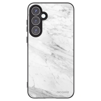 Picasee fekete szilikon tok az alábbi mobiltelefonokra Samsung Galaxy A55 5G A556B - White marble