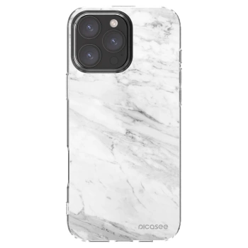 Picasee átlátszó szilikon tok az alábbi mobiltelefonokra Apple iPhone 16 Pro Max - White marble