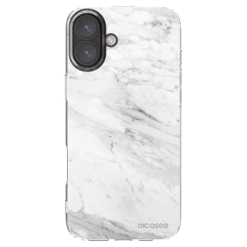 Picasee átlátszó szilikon tok az alábbi mobiltelefonokra Apple iPhone 16 Plus - White marble