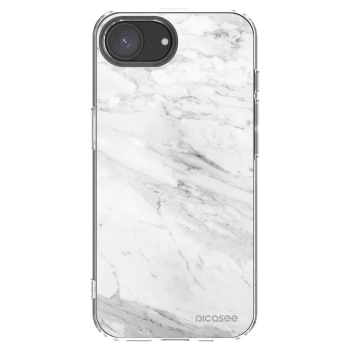 Picasee átlátszó szilikon tok az alábbi mobiltelefonokra Apple iPhone 16e - White marble