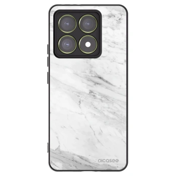 Picasee fekete szilikon tok az alábbi mobiltelefonokra Xiaomi 14T - White marble
