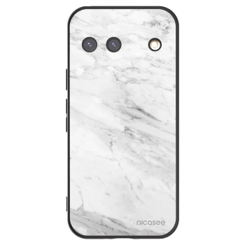 Picasee fekete szilikon tok az alábbi mobiltelefonokra Google Pixel 9 - White marble