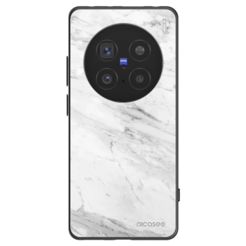 Picasee fekete szilikon tok az alábbi mobiltelefonokra Vivo X200 Pro - White marble
