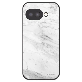 Picasee fekete szilikon tok az alábbi mobiltelefonokra Google Pixel 9a - White marble