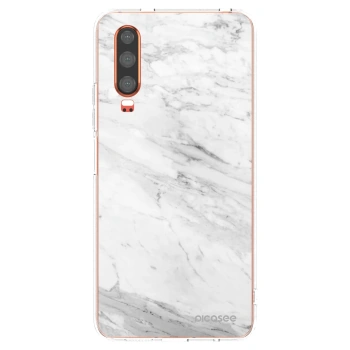 Picasee átlátszó szilikon tok az alábbi mobiltelefonokra Huawei P30 - White marble