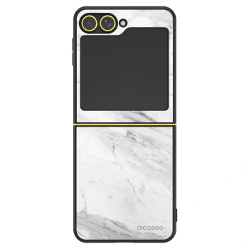 Szilikon tok erre a típusra Samsung Galaxy Z Flip5 5G - White marble