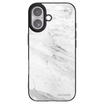 Picasee fekete szilikon tok az alábbi mobiltelefonokra Apple iPhone 17 - White marble