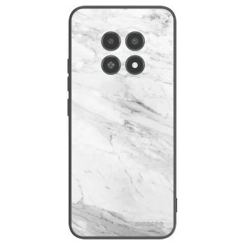 Picasee fekete szilikon tok az alábbi mobiltelefonokra Realme 12X - White marble